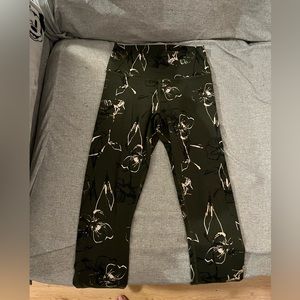 Fabletics Green Floral Full Length Legging